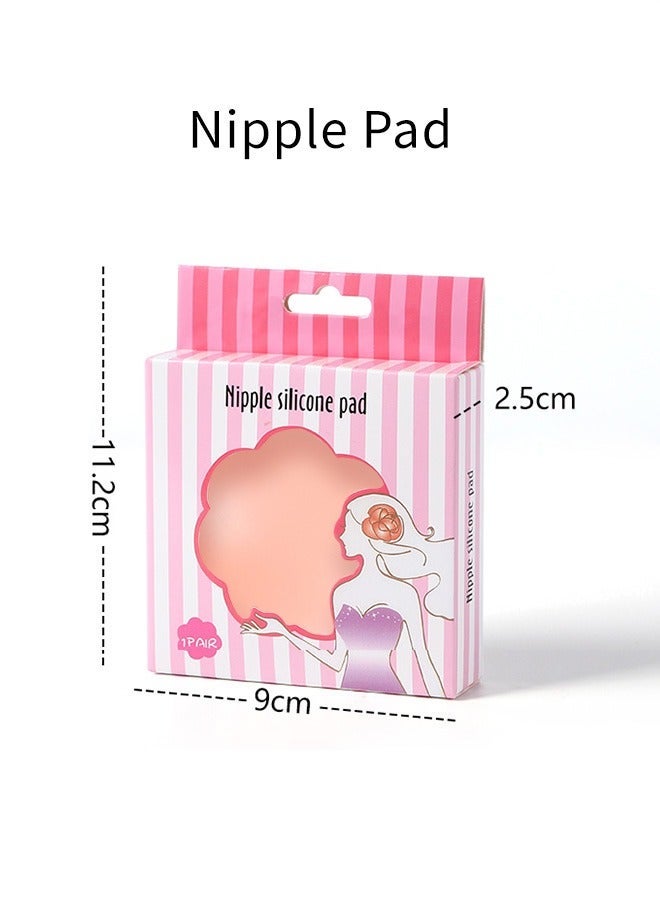 DEYVI Skin-Friendly Comfort Pads Silicone Sticky Bra Nipple Covers Support Reusable Ultra Soft Self Adhesive Breast  Covers with Storage Box for Women - Image 1
